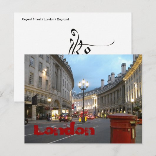 Londen Briefkaart (Voorkant / Achterkant)