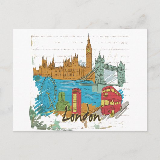 Londen Briefkaart (Voorkant)