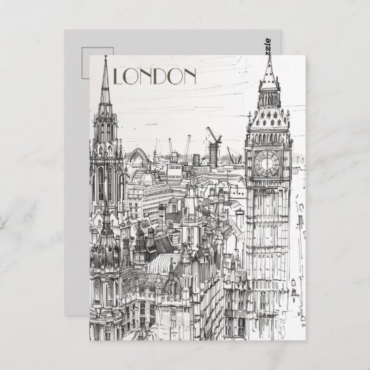 Londen Briefkaart (Voorkant / Achterkant)