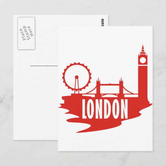 Londen Briefkaart (Voorkant / Achterkant)