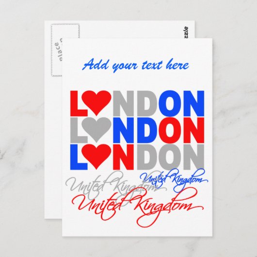 Londen briefkaart - aanpassen! (Voorkant / Achterkant)