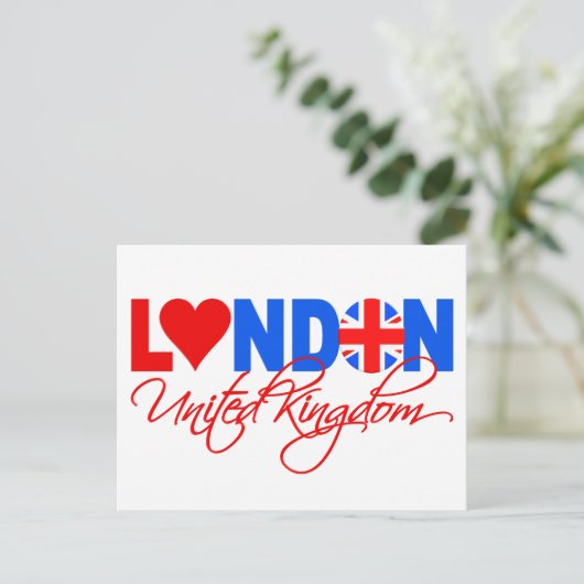 Londen briefkaart - pas aan! (Staand voorkant)