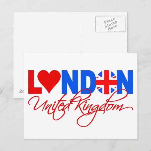 Londen briefkaart - pas aan! (Voorkant / Achterkant)