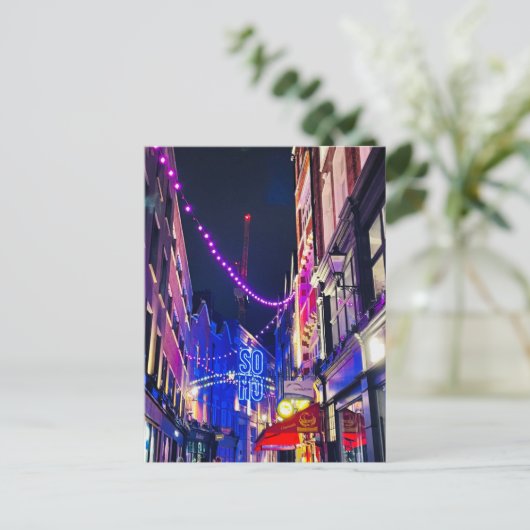 Londen Briefkaart, Soho, Engeland Briefkaart (Staand voorkant)
