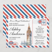 Londen Britse Baby Shower Uitnodiging (Voorkant / Achterkant)