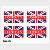 Londen: Britse vlag Rechthoekige Sticker (Vel)