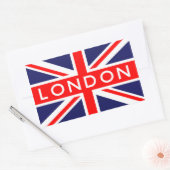 Londen: Britse vlag Rechthoekige Sticker (Envelop)