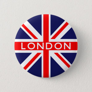 Londen: Britse vlag Ronde Button 5,7 Cm