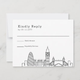Londen bruiloft | Gestileerde Skyline RSVP Reply K