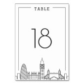 Londen bruiloft | Tabelnummer Kaart (Achterkant)