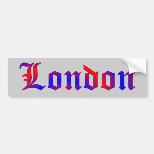 Londen Bumpersticker (Voorkant)