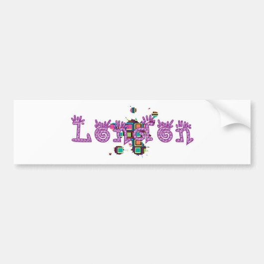 londen bumpersticker (Voorkant)