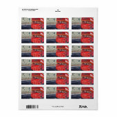 Londen Bus Adres Labels (Full Sheet)
