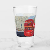 Londen bus latte mok glas (Voorkant)