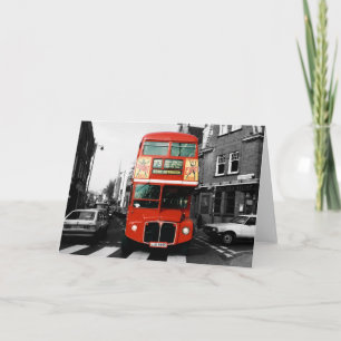 Londen Bus Spot Kleurenfoto Kaart