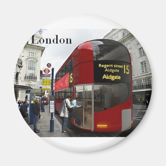 Londen bus (St.K) Magneet (Voorkant)