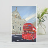 Londen Bus Uitnodiging  (Staand voorkant)