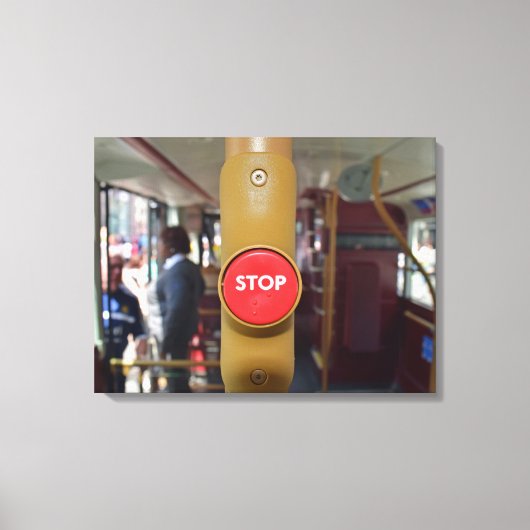 Londen bushalte knop uitzicht canvas afdrukken (Voorkant)