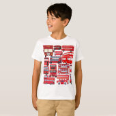 Londen Bussen / Rode Bussen T-shirt (Voorkant volledig)