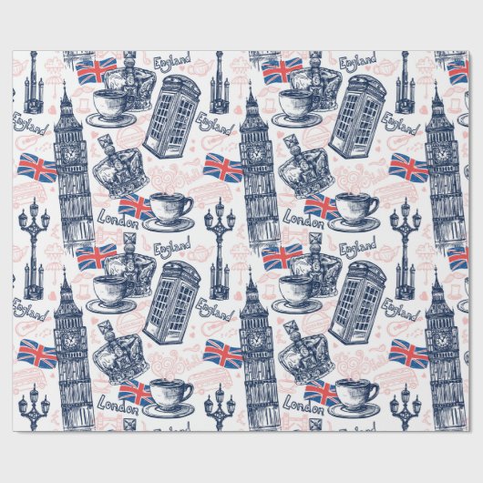 Londen Cadeaupapier (Vlak)