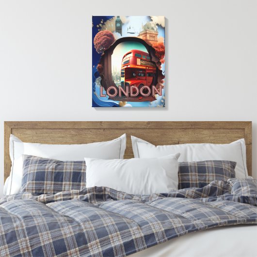 londen canvas afdruk (Insitu (Slaapkamer))