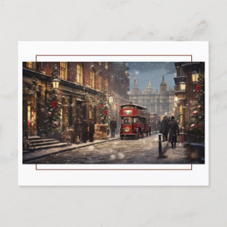  Londen Christmas Street Scene Briefkaart