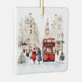 Londen Christmas Waterverf City Scene Keramisch Ornament (Rechts)