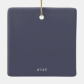 Londen Christmas Waterverf City Scene Keramisch Ornament (Achterkant)