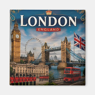 🧲 Londen City Break Herinnering Uit Engeland 🏙️ Magneet