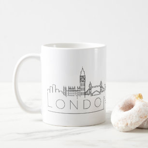 Londen City gestileerde skyline Koffiemok