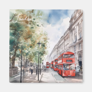 Londen City Rode bus Engeland Reizen Magneet