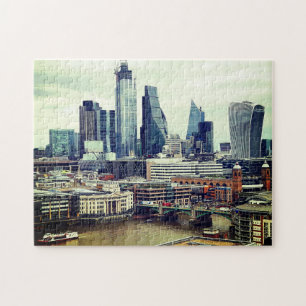 Londen - City Skyline - Glass & Steel (Verenigd Ko Legpuzzel