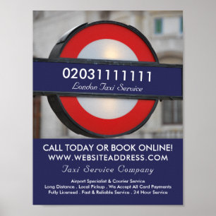 Londen City Taxi Sign Adverteren Poster