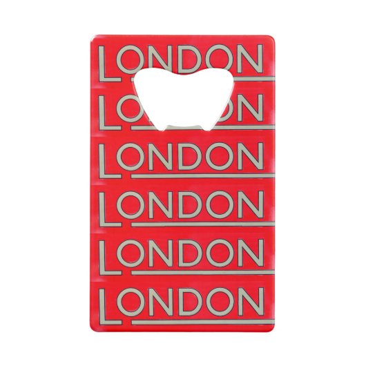 Londen Creditkaart Flessenopener (Achterkant)