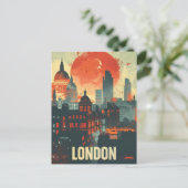 Londen Dark  Art Briefkaart (Staand voorkant)
