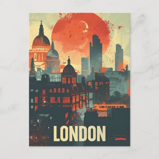 Londen Dark  Art Briefkaart (Voorkant)