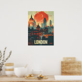 Londen Dark  Art Poster (Keuken)