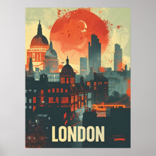Londen Dark  Art Poster