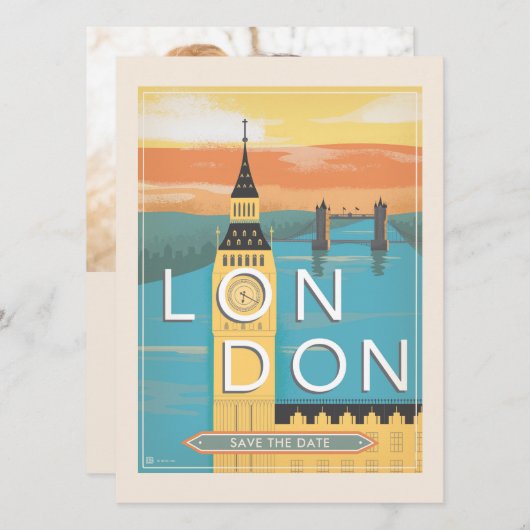 Londen | Datum opslaan - Foto Save The Date (Voorkant / Achterkant)