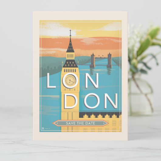 Londen | Datum opslaan - Foto Save The Date (Staand voorkant)