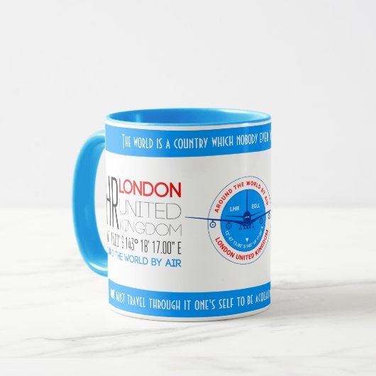 Londen, de elegant van het Verenigd Koninkrijk Mok (Voorkant links)