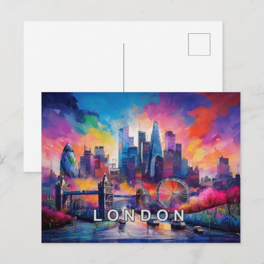 Londen de grote rook briefkaart (Voorkant / Achterkant)