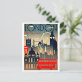 Londen de grote rook reizen vakantie retro briefkaart (Staand voorkant)