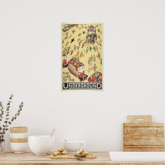 Londen De Lure van het Ondergrondse Poster (Keuken)
