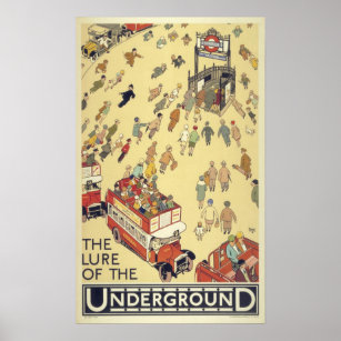  Londen De Lure van het Ondergrondse Poster