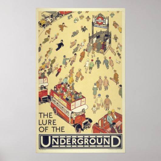  Londen De Lure van het Ondergrondse Poster (Voorkant)