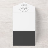 Londen Deco Skyline | Bruiloft All In One Uitnodiging (Buitenkant)