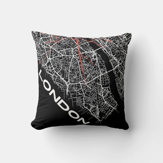 Londen Design Kussen (Voorkant)