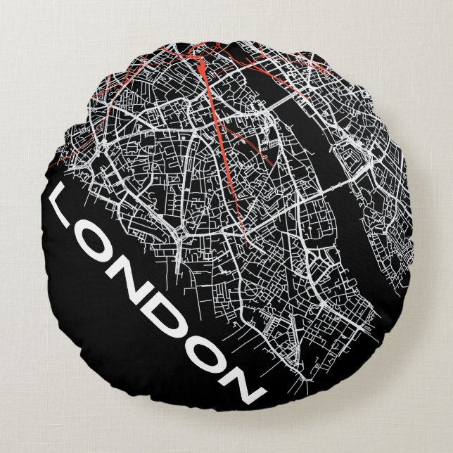 Londen Design Kussen (Voorkant)
