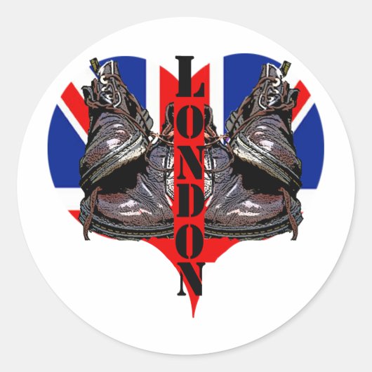 londen die bellen! ronde sticker (Voorkant)